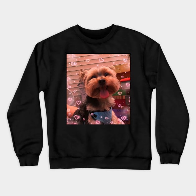 I Love My Yorkshire Terrier Crewneck Sweatshirt by wonderwoman0317